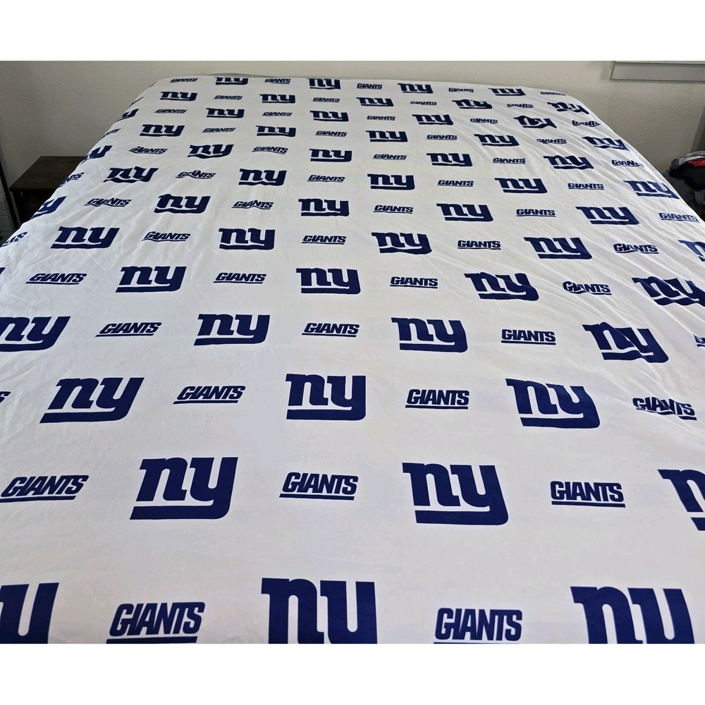 NFL New York Giants FLAT Sheet‎ Queen 96" X 64"